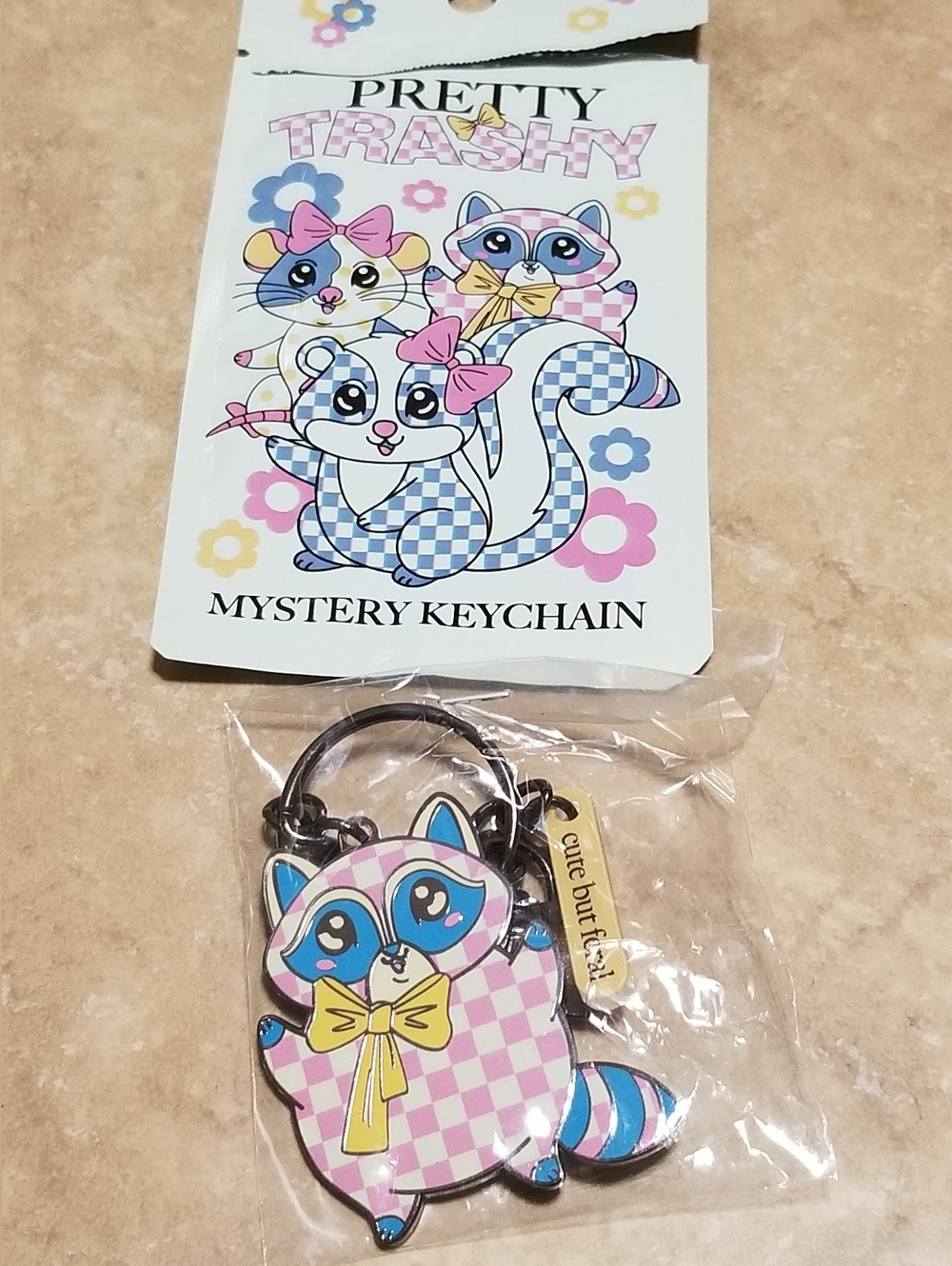 Whatevs Pretty Trashy Mystery Keychain Series: Cute But Feral Raccoon